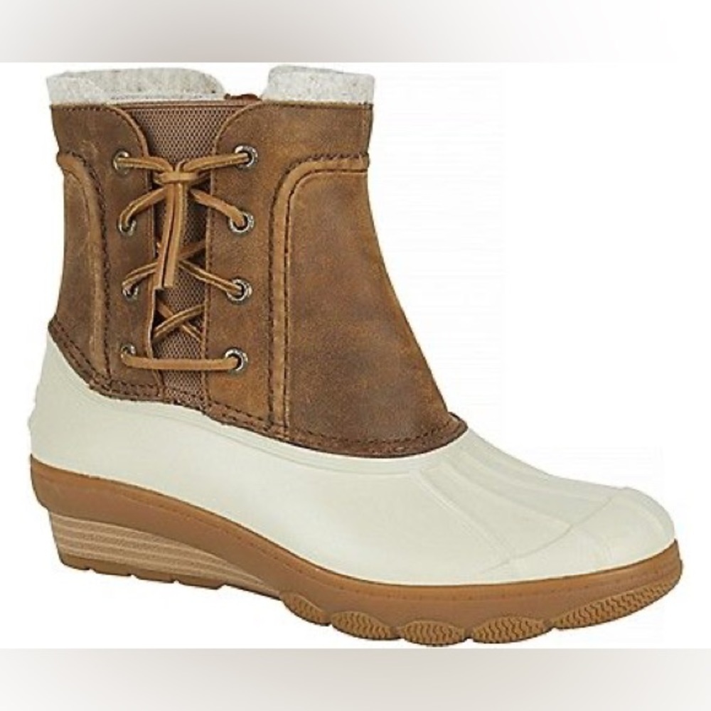 SPERRY TOP-SIDER SALTWATER SPRAY WEDGE DUCK BOOT SZ 7 Rare Color EUC